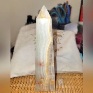 Banded Calcite Onyx Obelisk